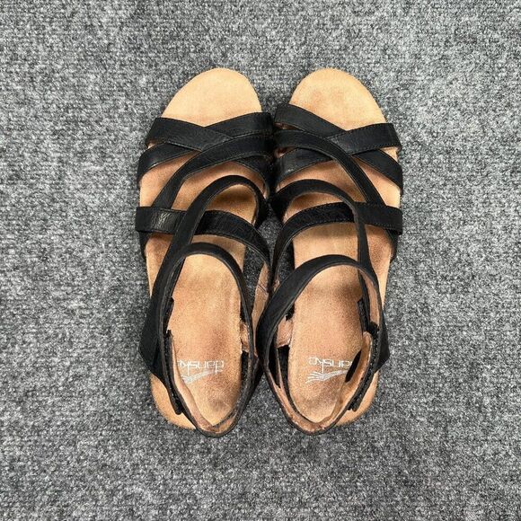 Dansko Veruca Gladiator Sandals Women's Size 8 Black Leather Strappy Comfort - Picture 8 of 13